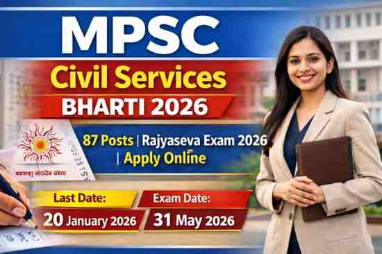 MPSC Civil Services Bharti 2026 Apply Online for 87 Posts Rajyaseva Exam