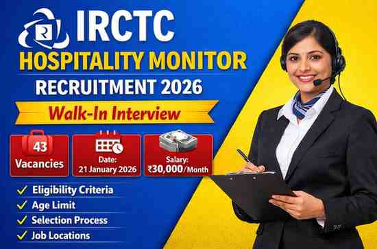 IRCTC Hospitality Monitor Recruitment 2026