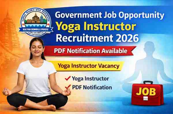 KDMC Yoga Instructor Bharti 2026 | कल्याण