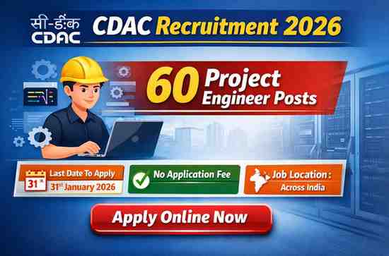CDAC Recruitment 2026 Apply Online for 60 Project Engineer Posts
