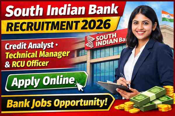 South Indian Bank Credit Analyst Recruitment 2026
