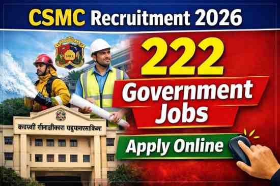 Chhatrapati Sambhajinagar Municipal Corporation Recruitment 2026 apply online for 222 group c posts
