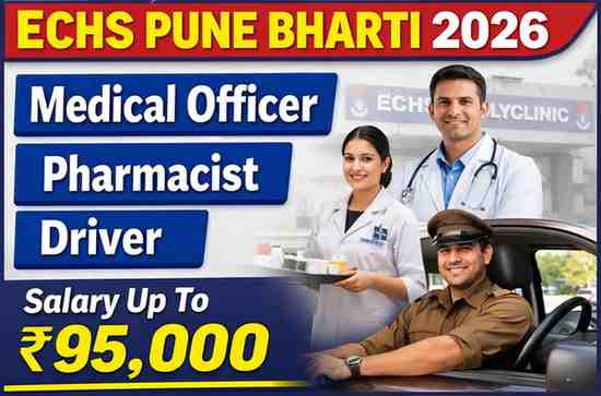 ECHS South Pune Recruitment 2026 notification for Medical Officer Pharmacist Driver posts