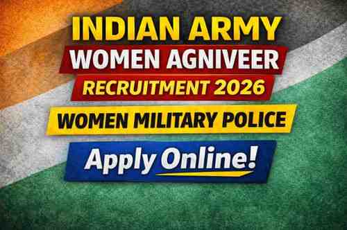 Indian Army Women Agniveer Bharti 2026 Women Military Police Recruitment
