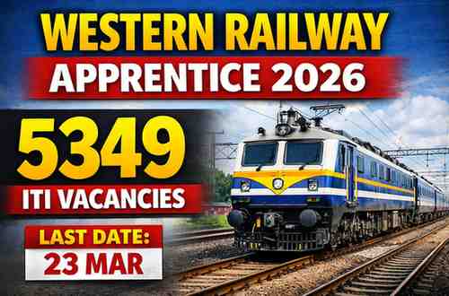 Western Railway Apprentice Recruitment 2026 5349 ITI Vacancies
