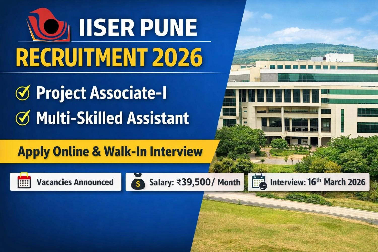 IISER Pune Recruitment 2026
