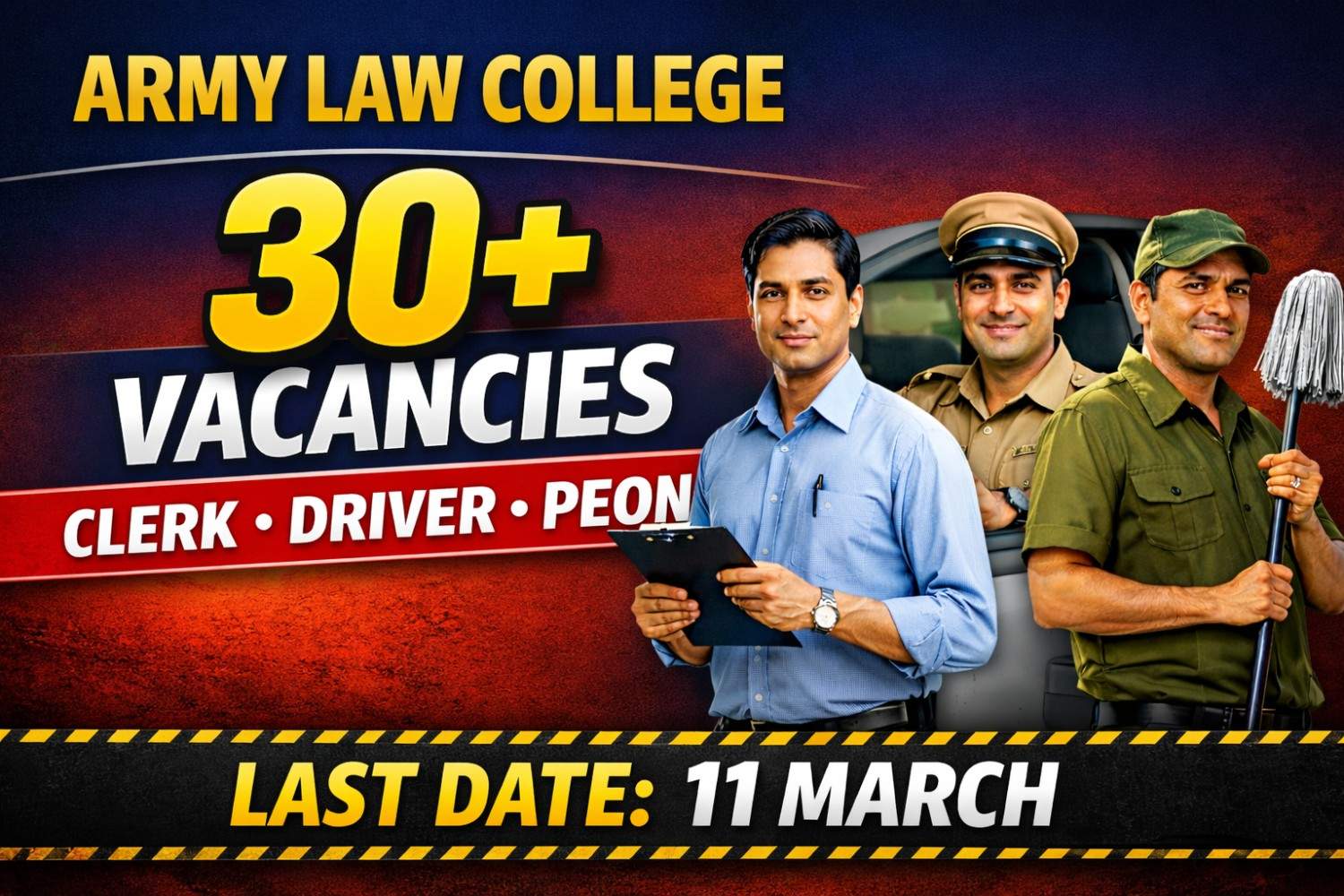 Army Law College Pune Recruitment 2026 – 30+ Contractual and Adhoc vacancies announced
